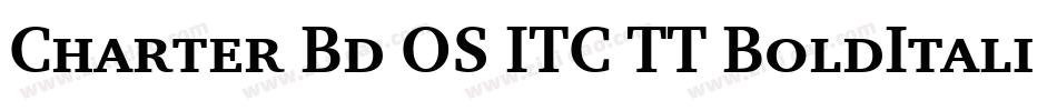 Charter Bd OS ITC TT BoldItalic字体转换